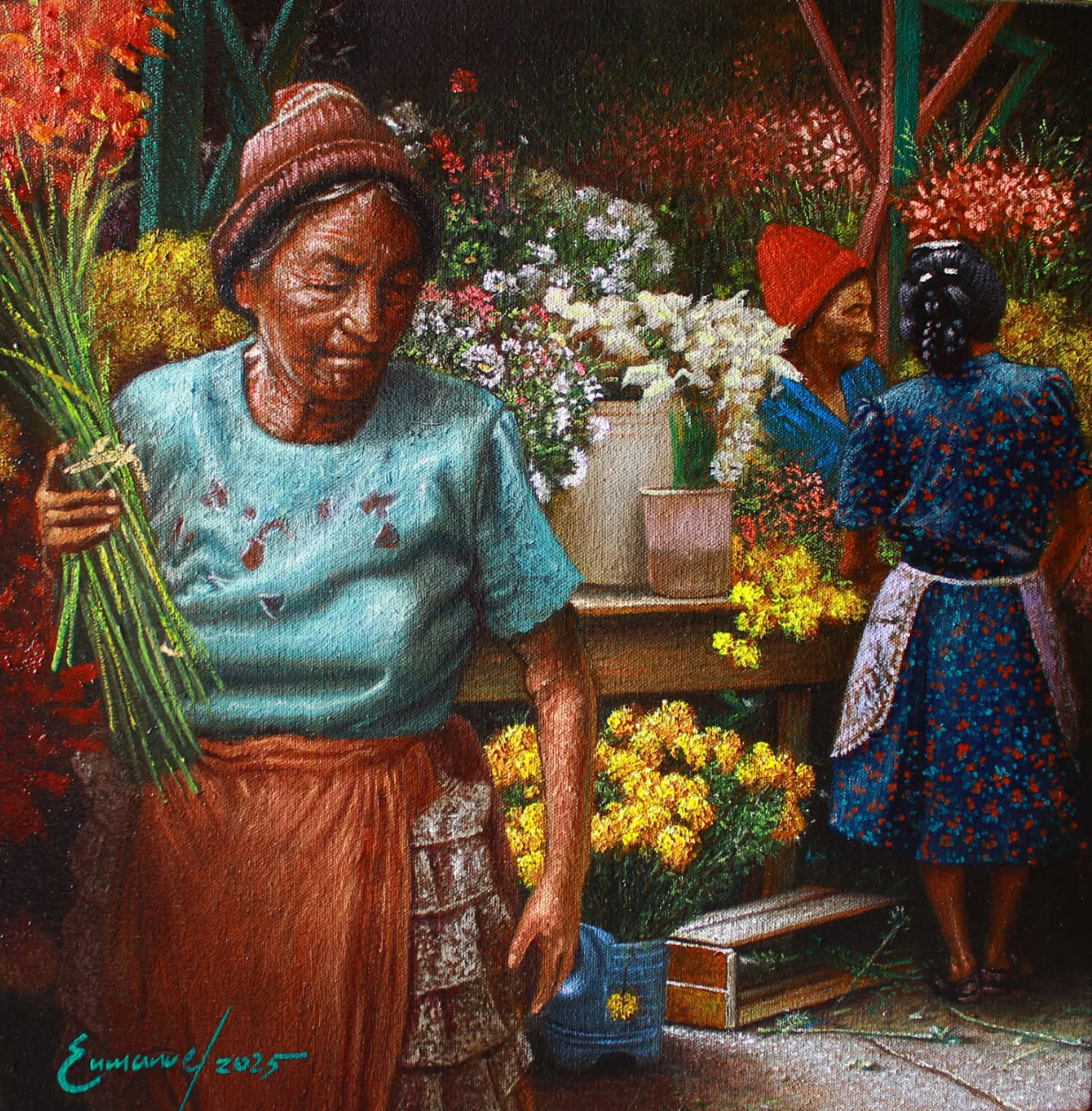 El mercado de flores-Enmanuel_Membreño-arte_hondureño-arte-honduras